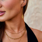 Gold Dakota Tassel Earrings — view 4