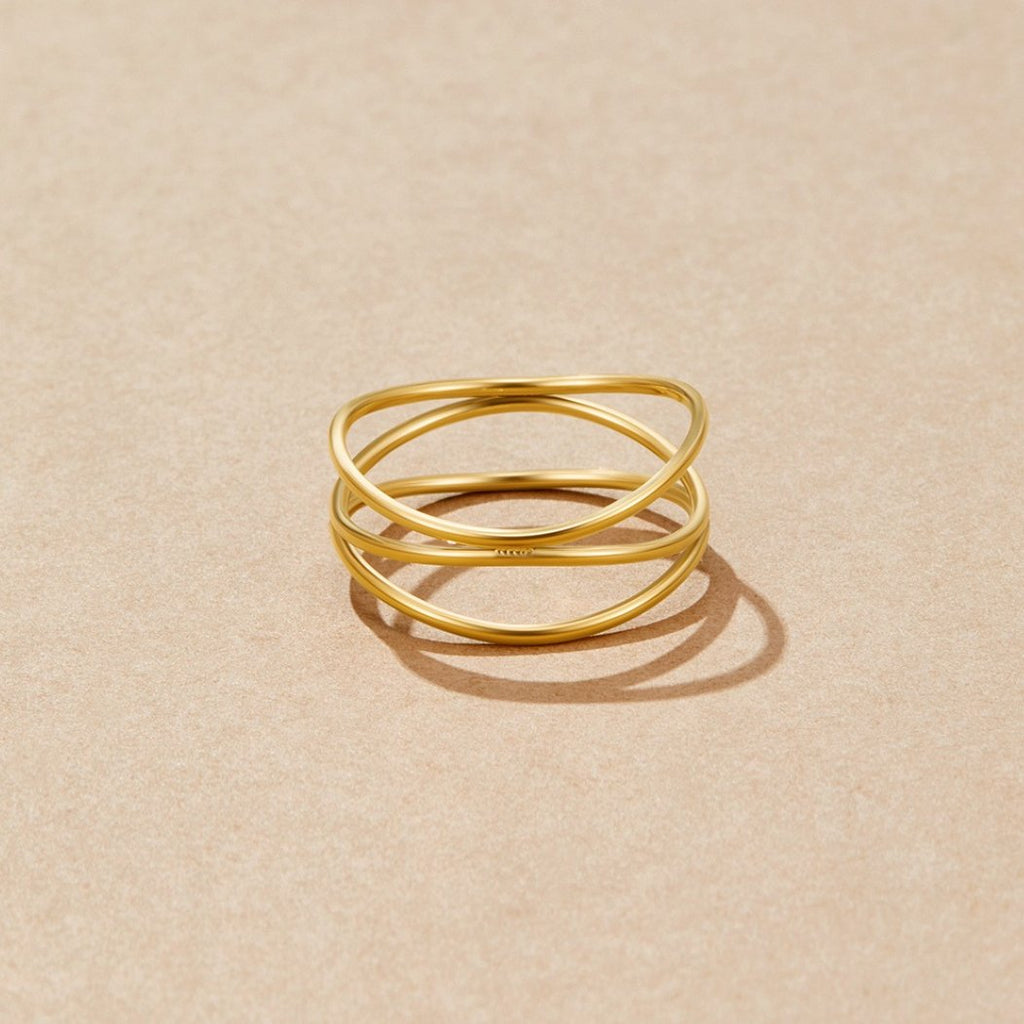 Gold Infinity Loop Ring — view 4
