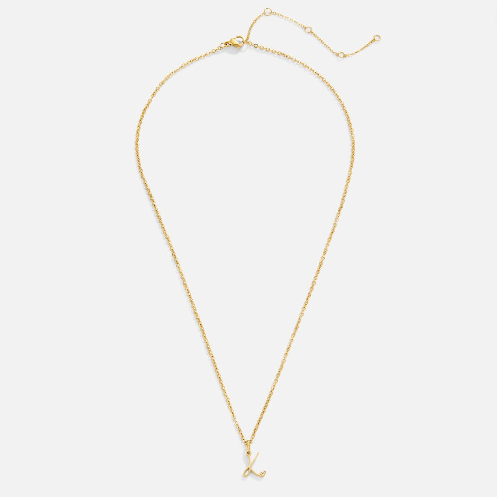 Gold Letter Heart Necklace — view 5
