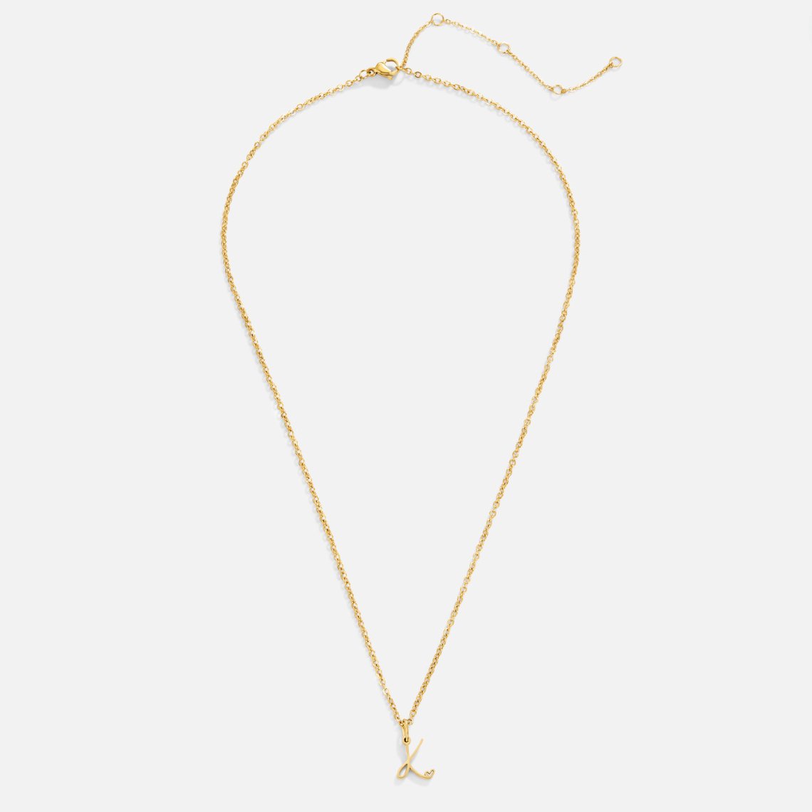 Gold Letter Heart Necklace — view 5
