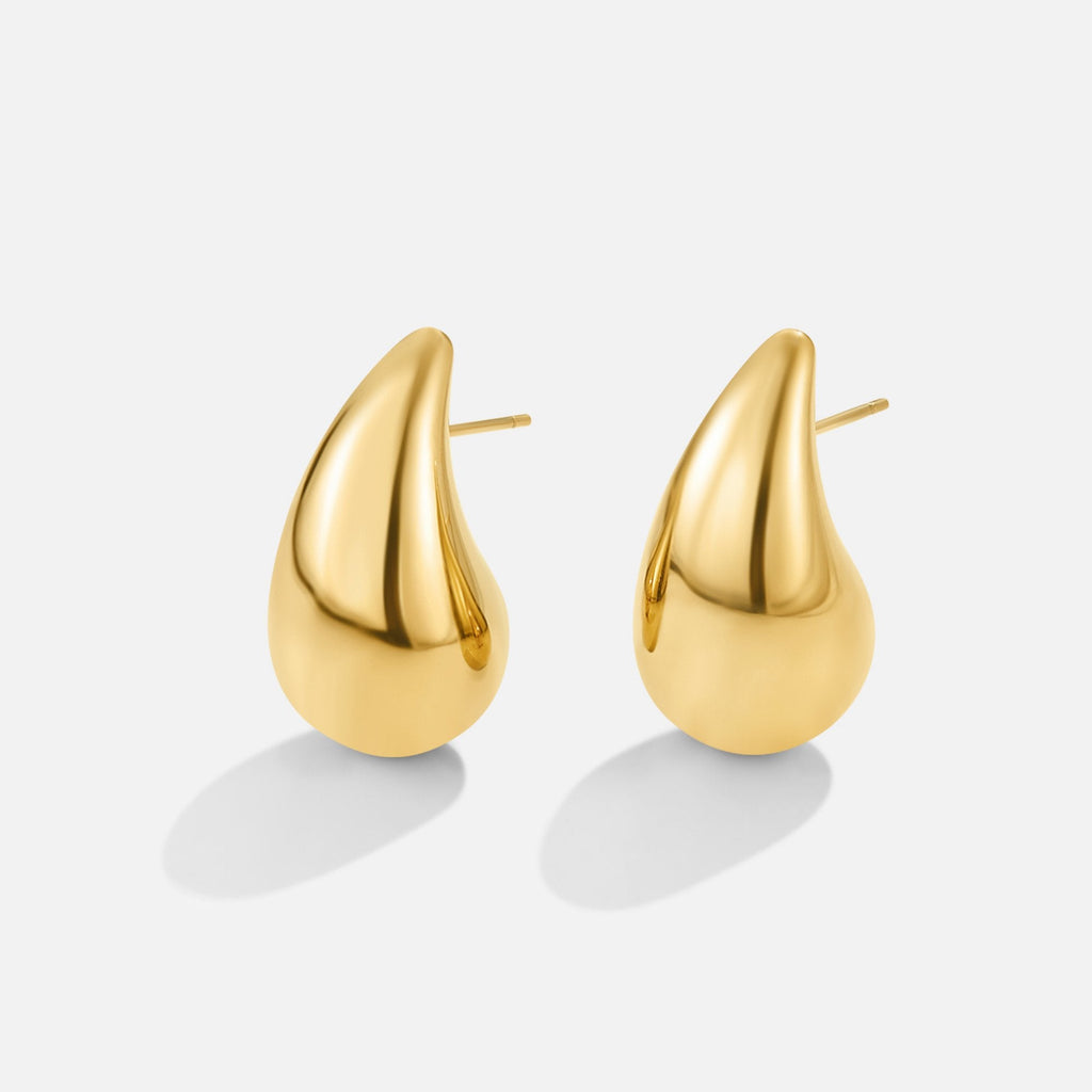 Amara Gold Teardrop Earrings — view 4