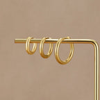 Gold Trio Mini Hoop Set — view 3