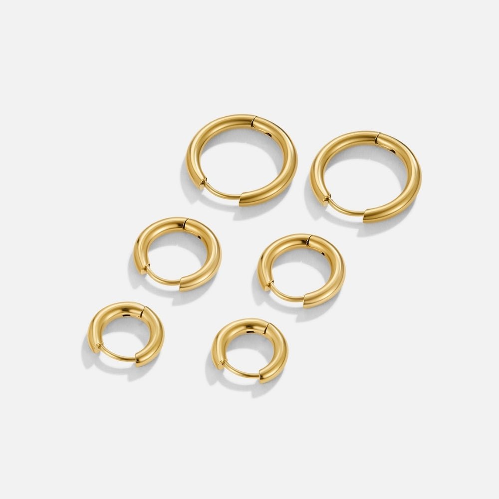 Gold Trio Mini Hoop Set — view 1