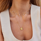 Golden Clover Necklace — view 2
