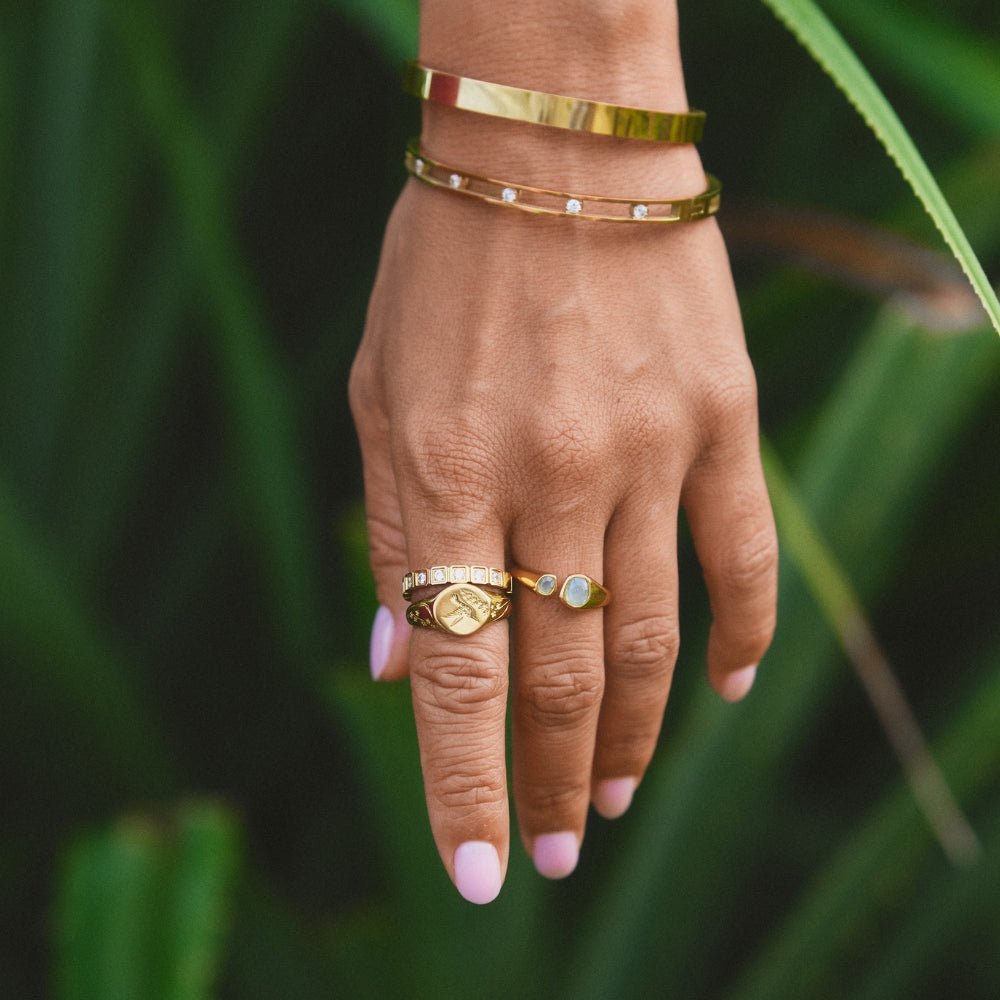 Hera Gold Crystal Ring — view 4