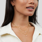 Kayla Pearl Drop Layered Necklace — view 5
