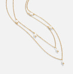 Kayla Pearl Drop Layered Necklace — view 3