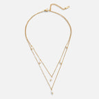Kayla Pearl Drop Layered Necklace — view 6