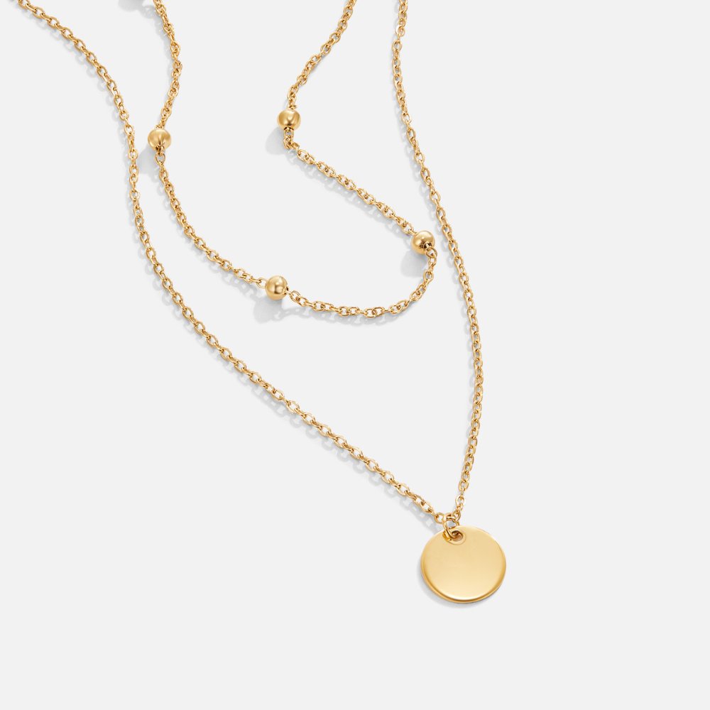 Layered Disc Necklace — view 1