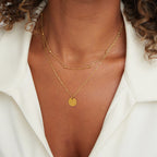 Layered Disc Necklace — view 2
