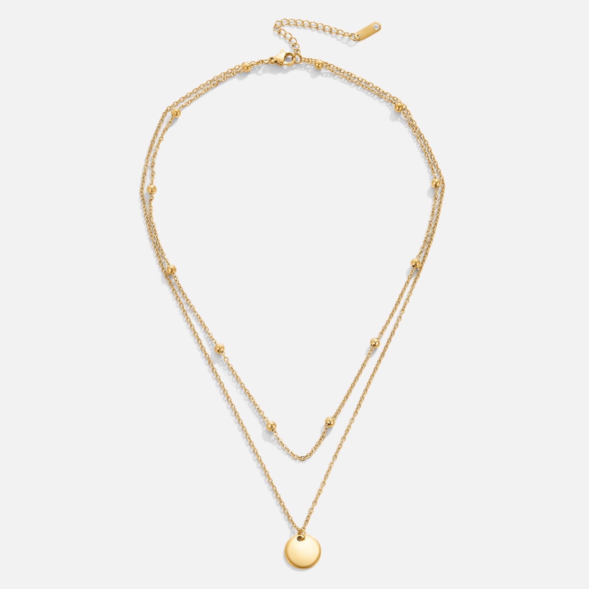Layered Disc Necklace — view 4