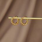 Layla Gold Twist Earrings — view 1