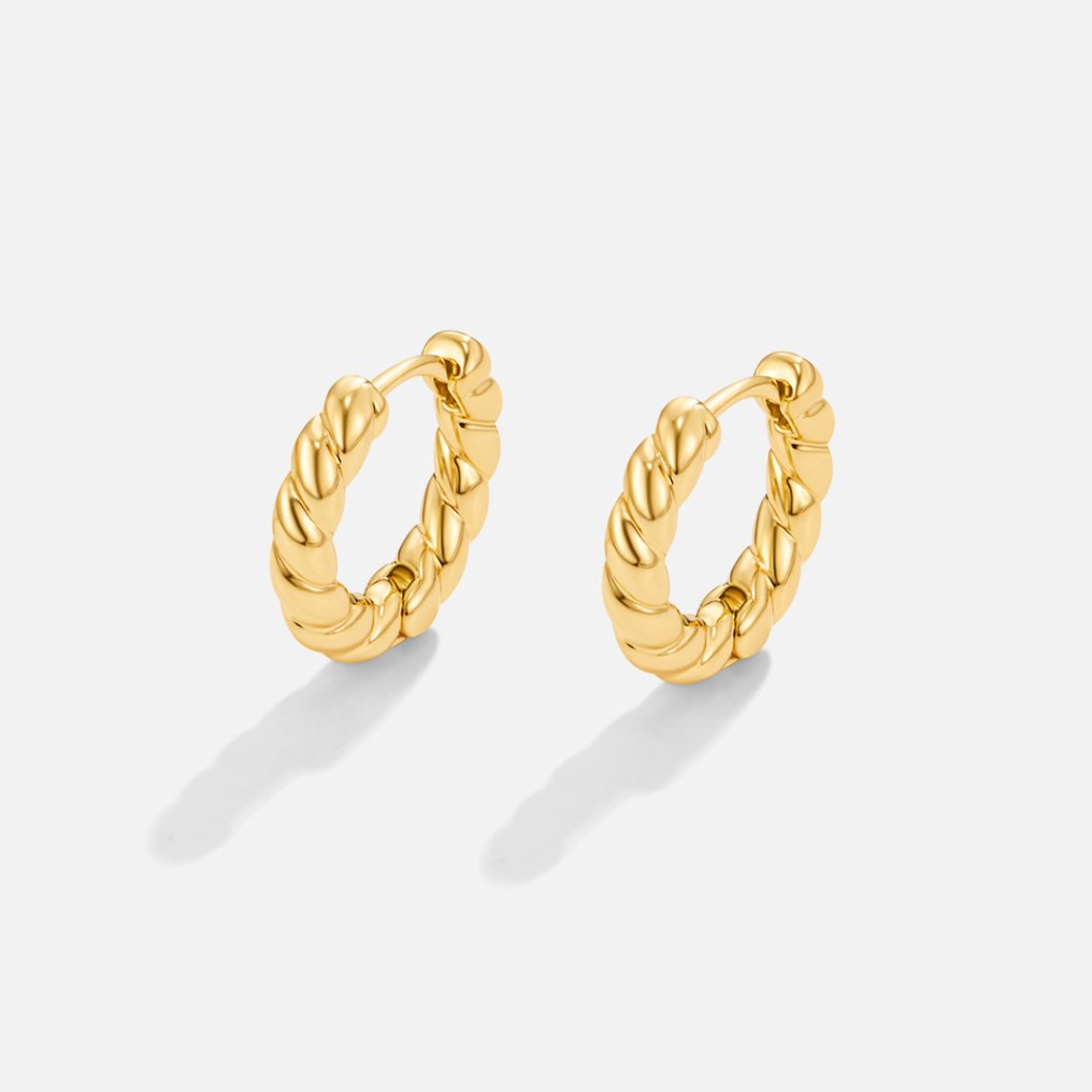Layla Gold Twist Earrings — view 4