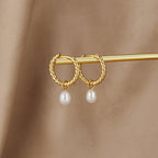 Layla Pearl Twist Earrings — view 1