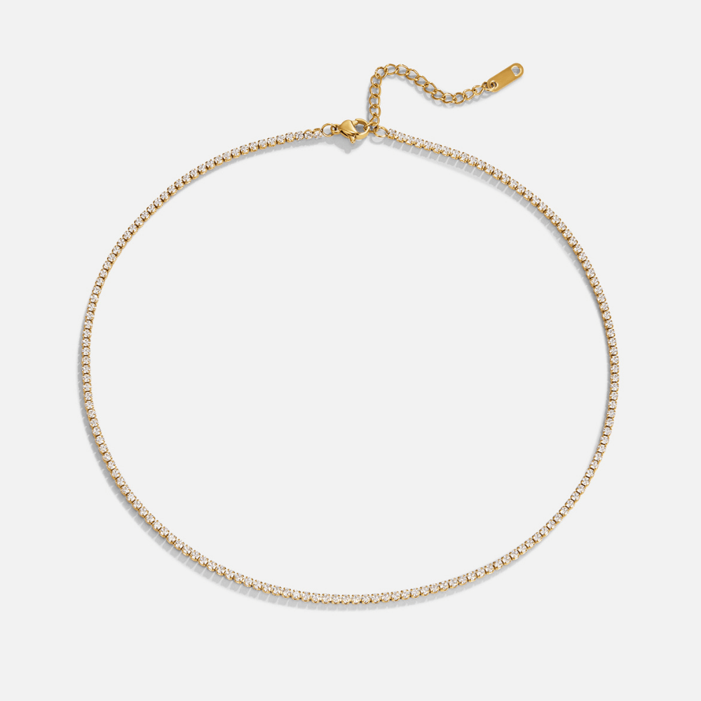 Cordelia Gold Crystal Necklace — view 4