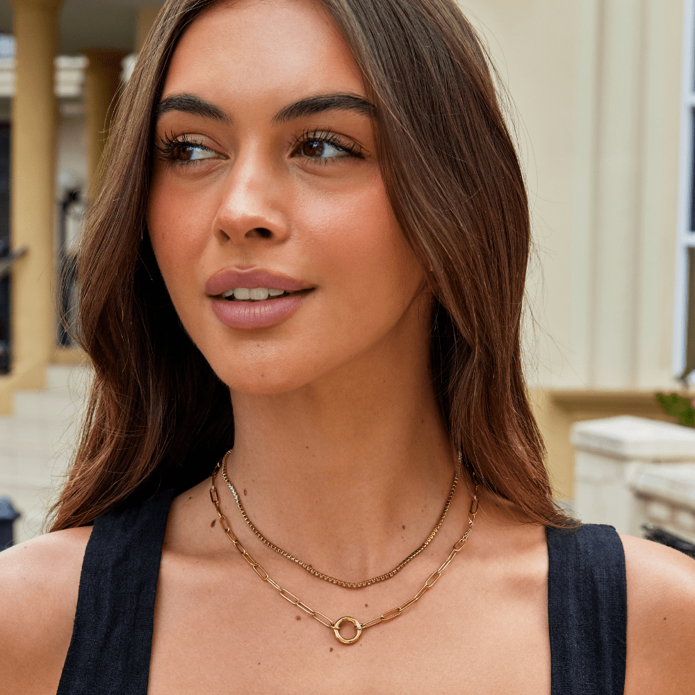 Cordelia Gold Crystal Necklace — view 3