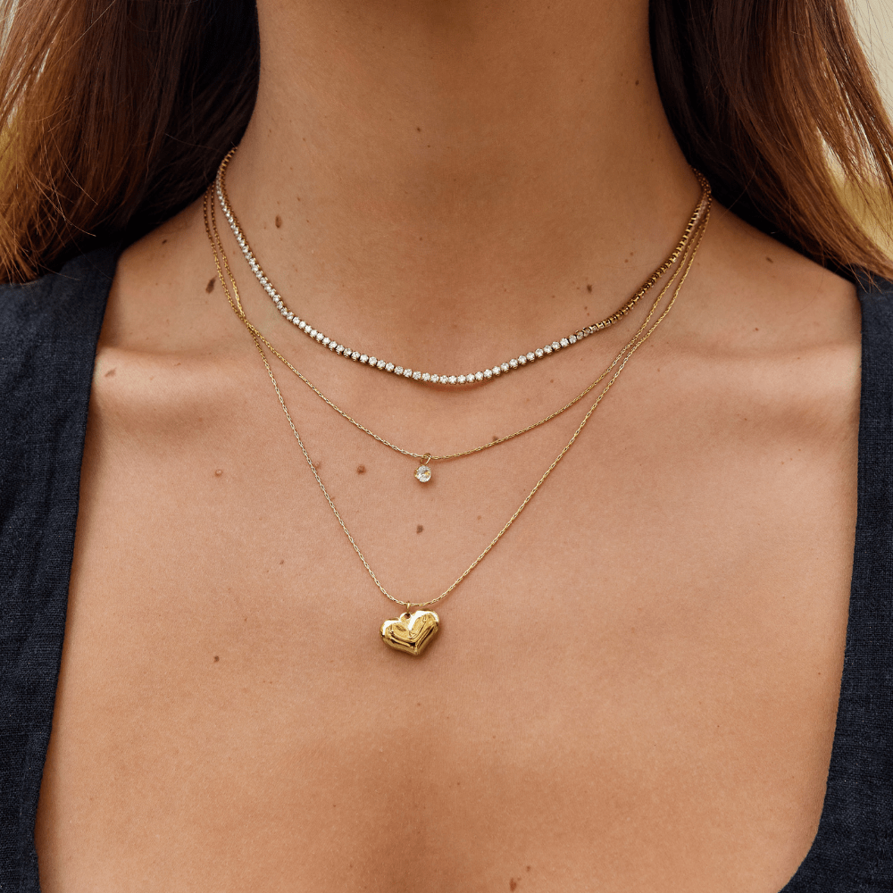 Cordelia Gold Crystal Necklace — view 2