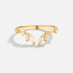 Lily Crystal Gold Vine Ring — view 6