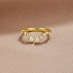Lily Crystal Gold Vine Ring — view 4