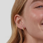 Lily Crystal Hoop Earrings — view 6