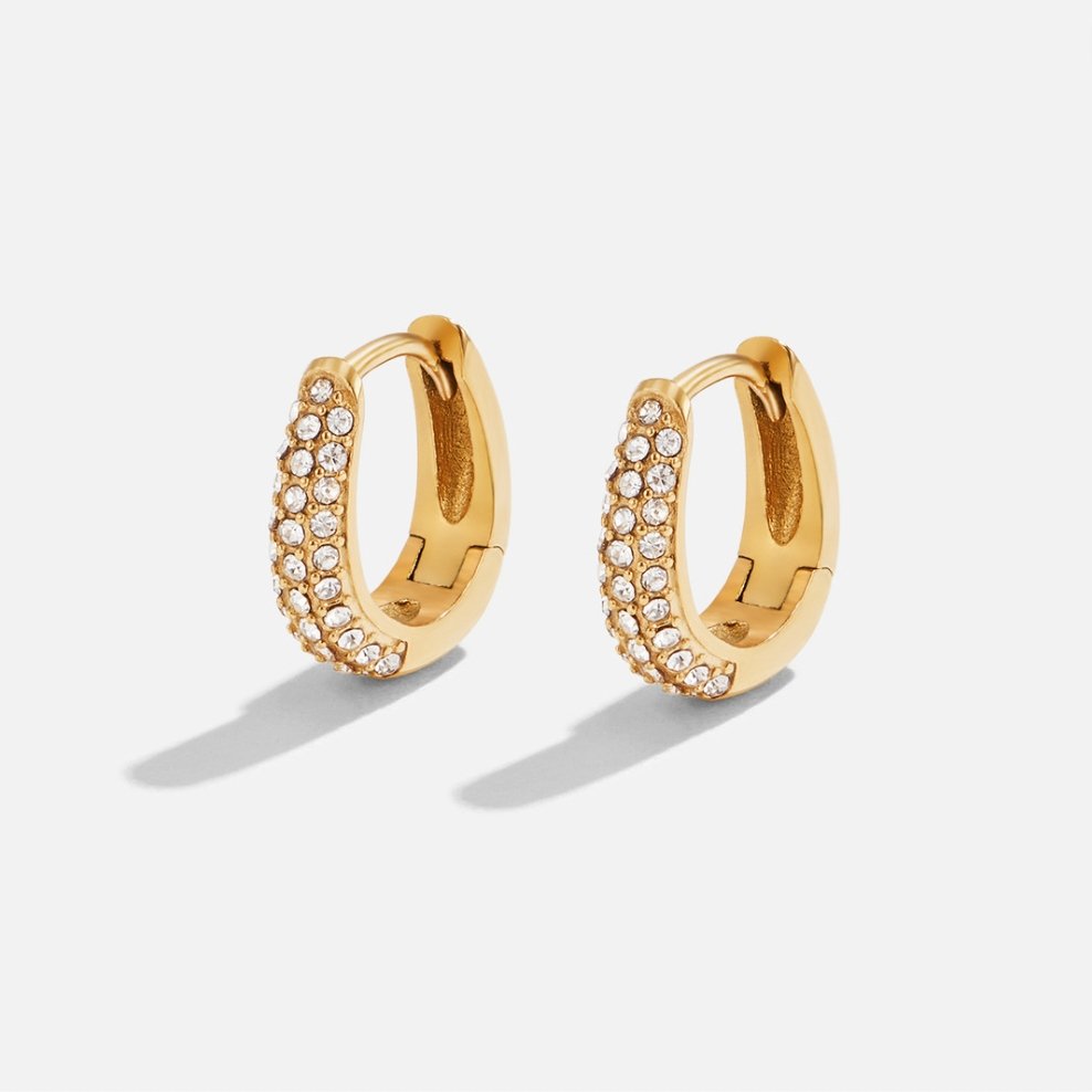 Lily Crystal Hoop Earrings — view 1