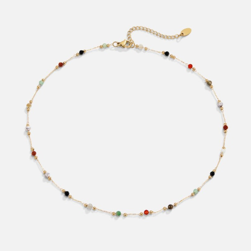 Lulu Beaded Stone Necklace — view 5