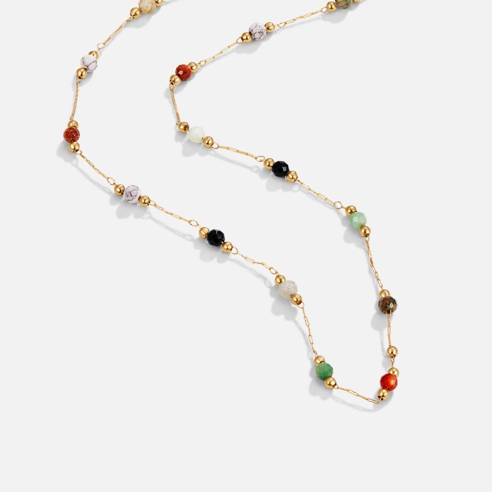 Lulu Beaded Stone Necklace — view 1