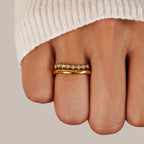 Marissa White Crystal Layered Ring — view 2