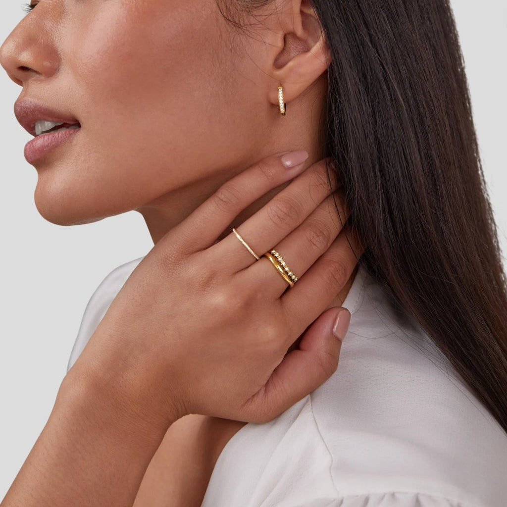 Marissa White Crystal Layered Ring — view 6