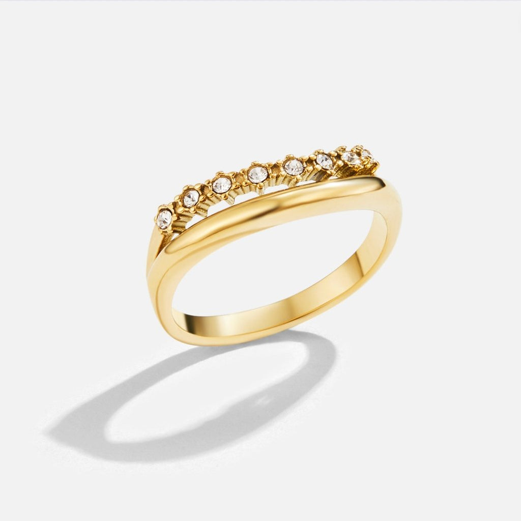 Marissa White Crystal Layered Ring — view 5