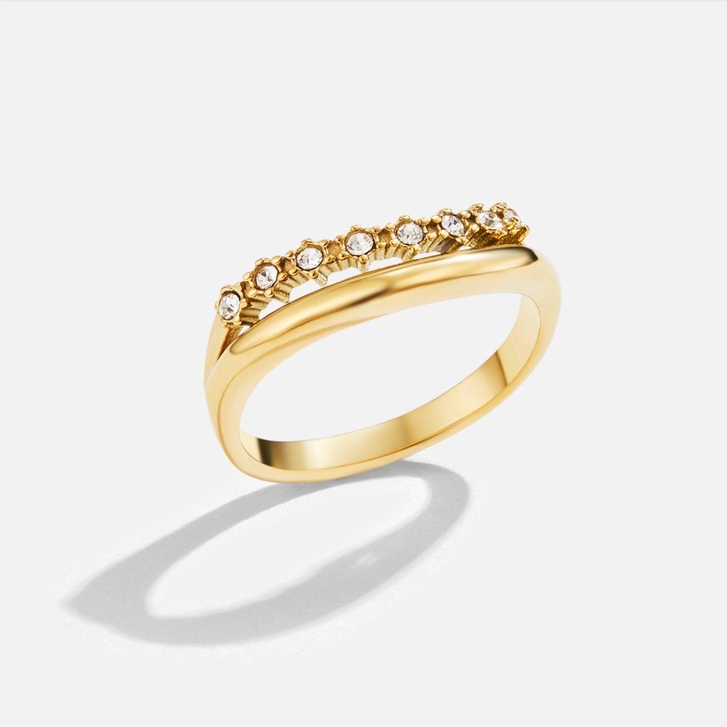 Marissa White Crystal Layered Ring — view 5