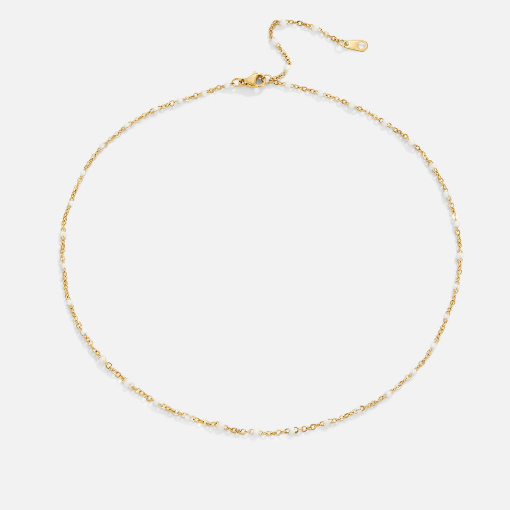 Mila White Bead Necklace — view 5