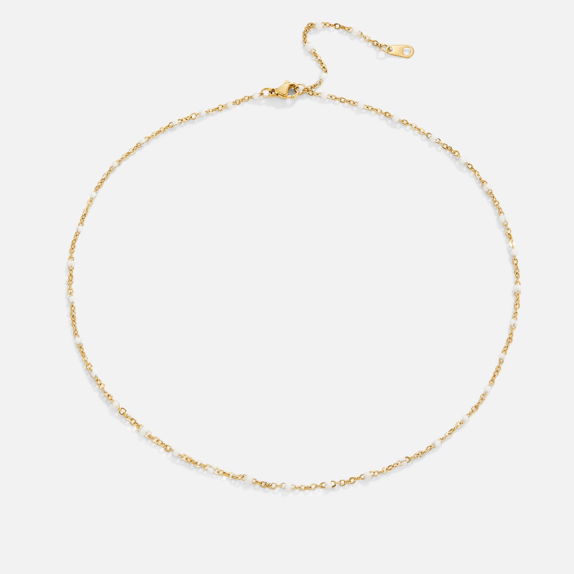 Mila White Bead Necklace — view 5