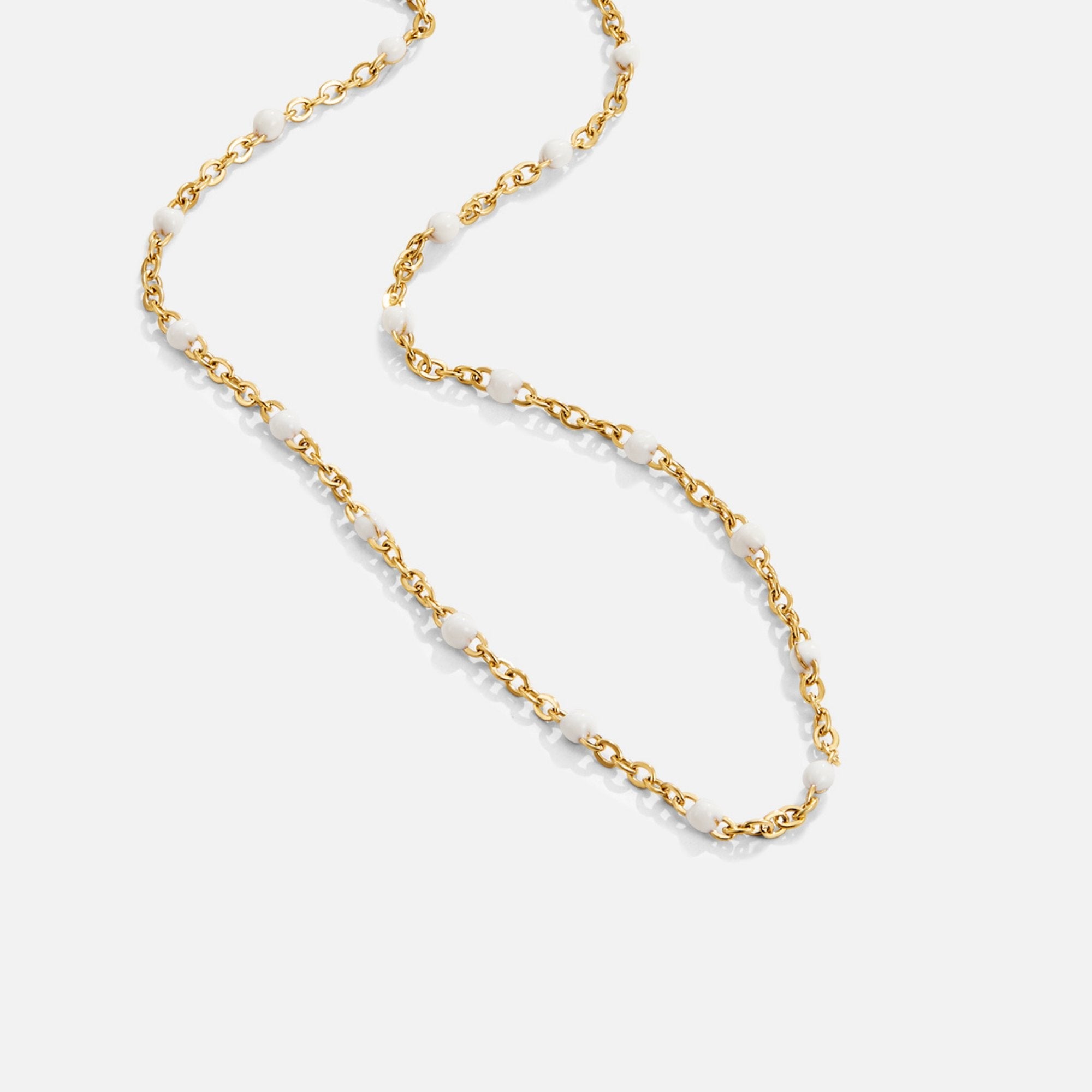 Mila White Bead Necklace — view 3