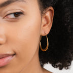 Nica Gold Hoop Earrings — view 4