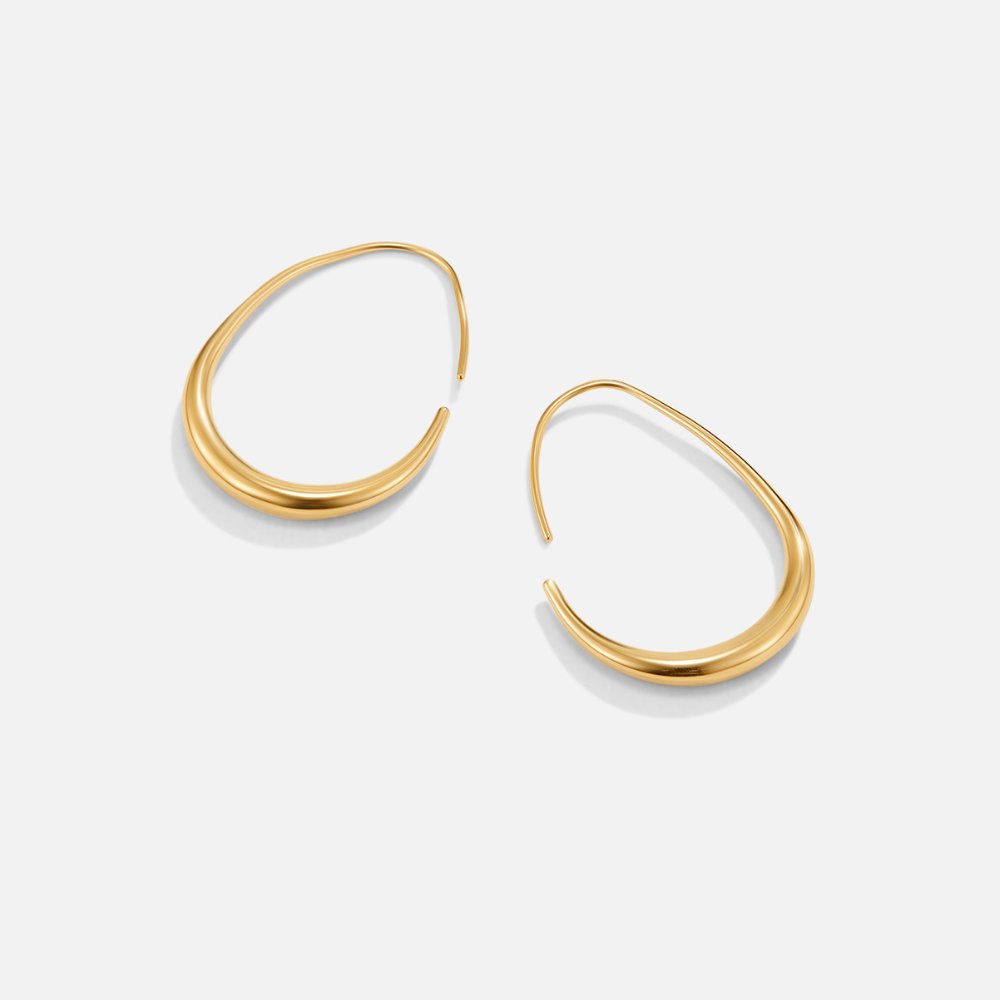 Nica Gold Hoop Earrings — view 1