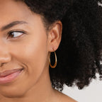 Nica Gold Hoop Earrings — view 5