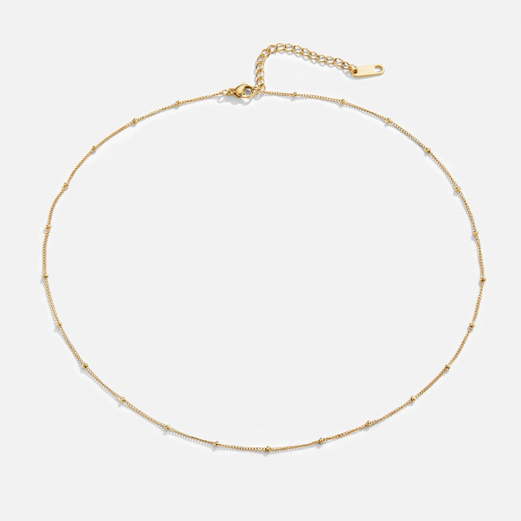 Niyah Bead Gold Chain Necklace — view 4
