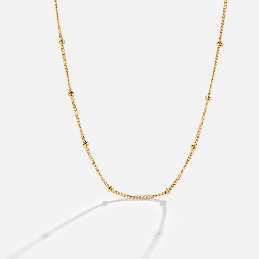 Niyah Bead Gold Chain Necklace — view 1
