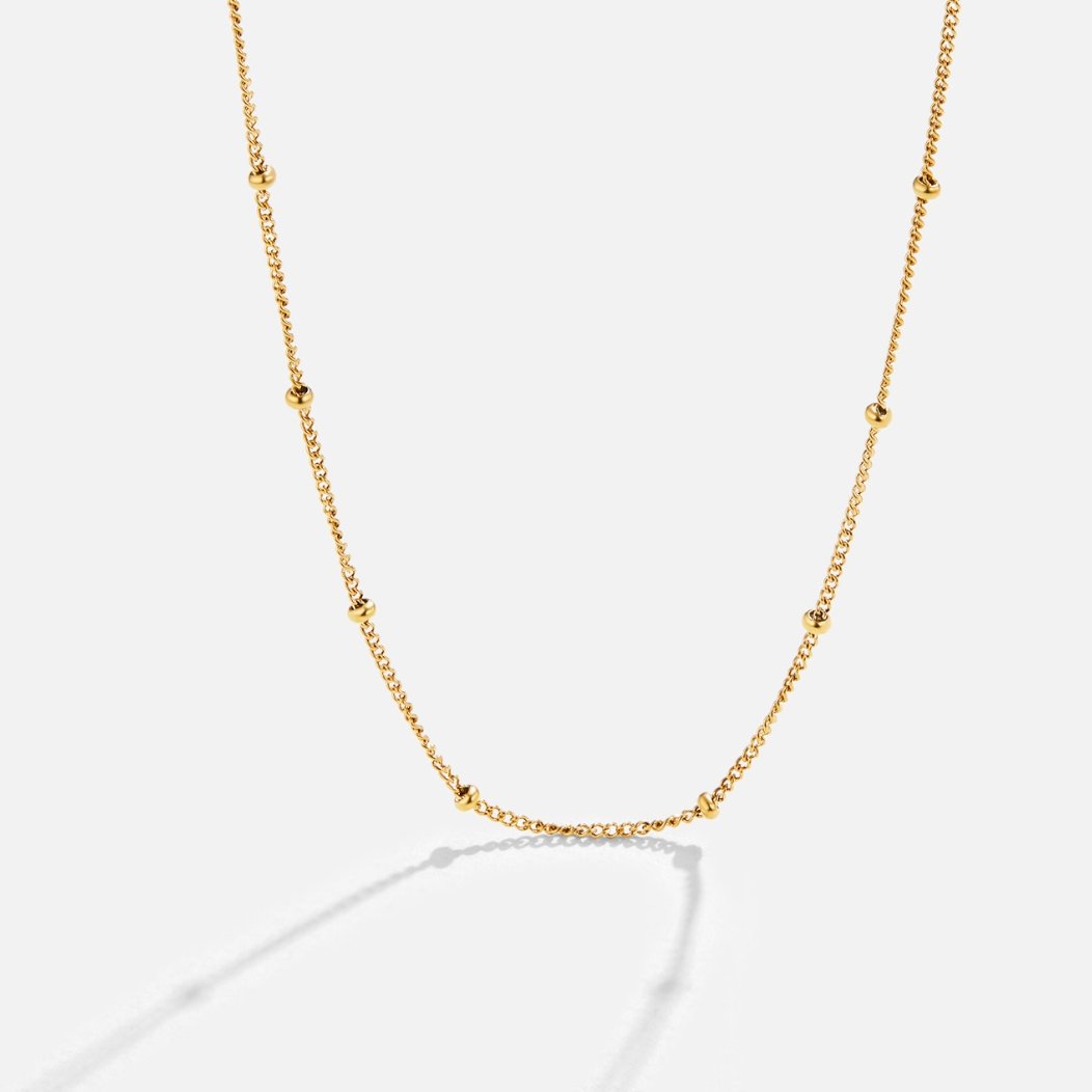Niyah Bead Gold Chain Necklace — view 1