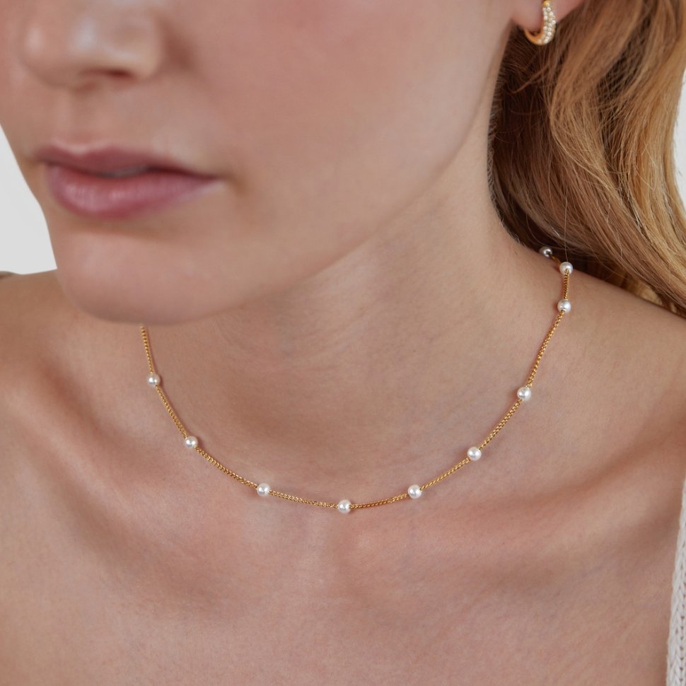 Nura Pearl 18K Gold Necklace — view 6