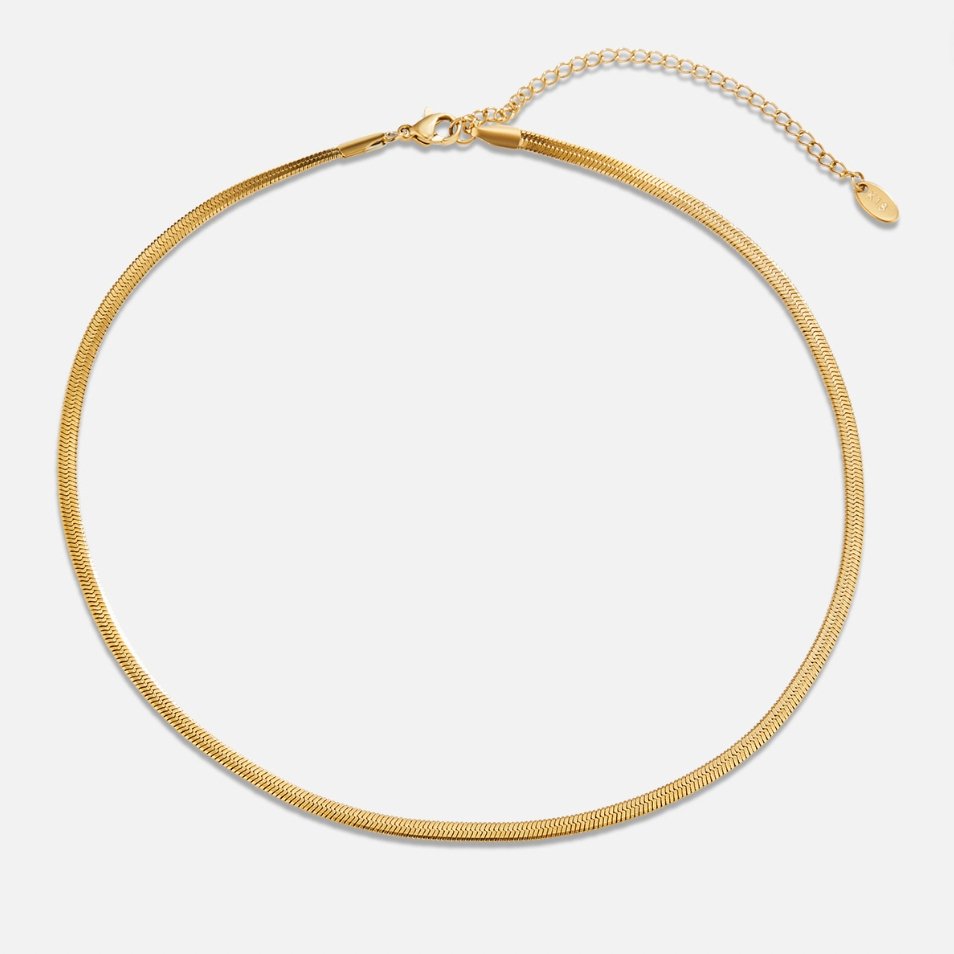 Sarya Snake Chain Gold Necklace — view 4
