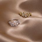 Silver Crystal Vine Ring — view 3