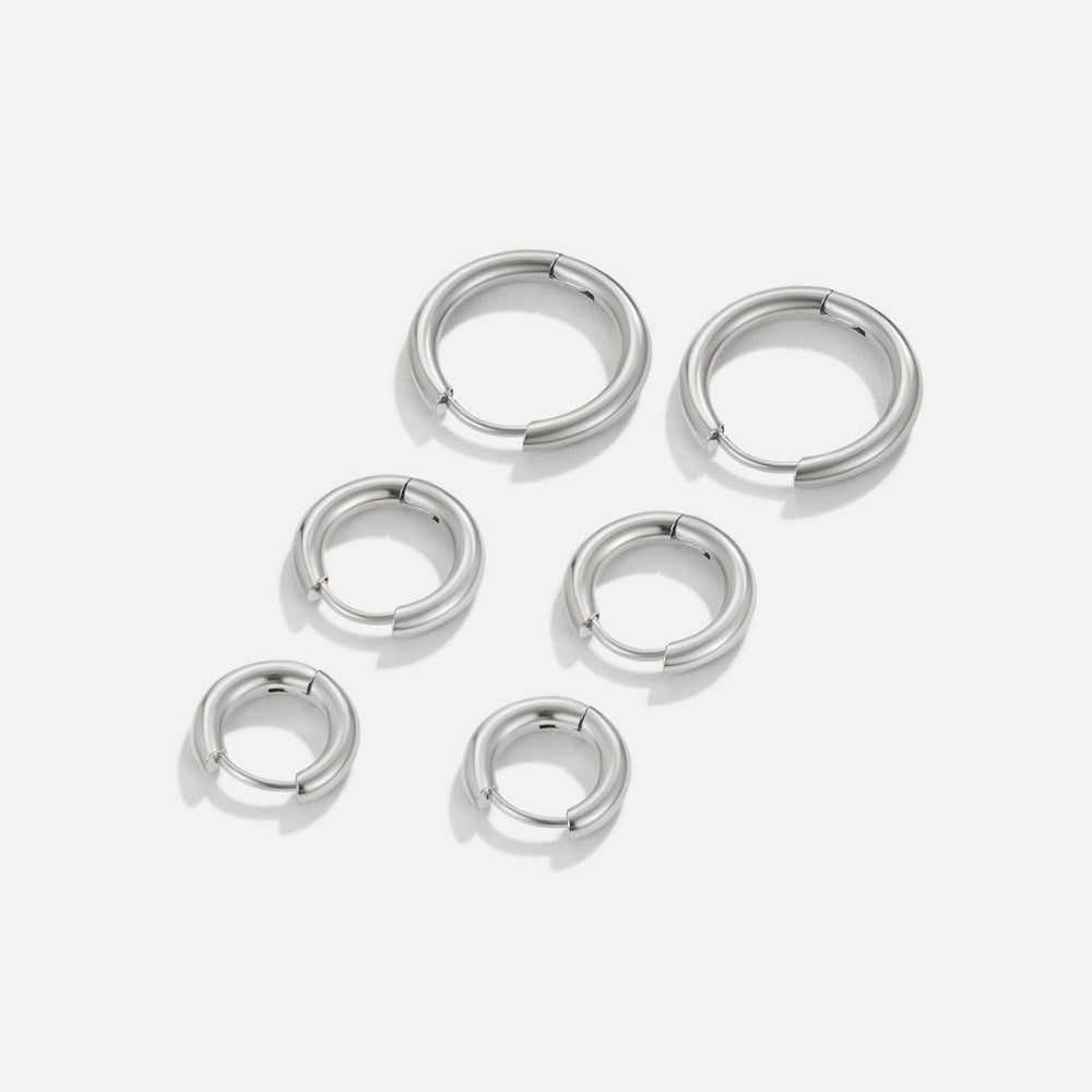 Silver Trio Mini Hoop Set — view 1