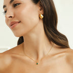 Square Pendant Birthstone Necklace — view 6