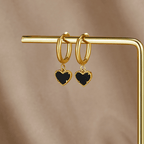 'Tainted Hearts' Hoop Earrings — view 1