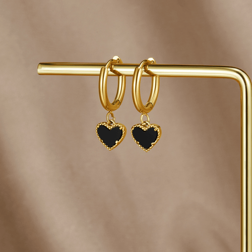'Tainted Hearts' Hoop Earrings — view 1