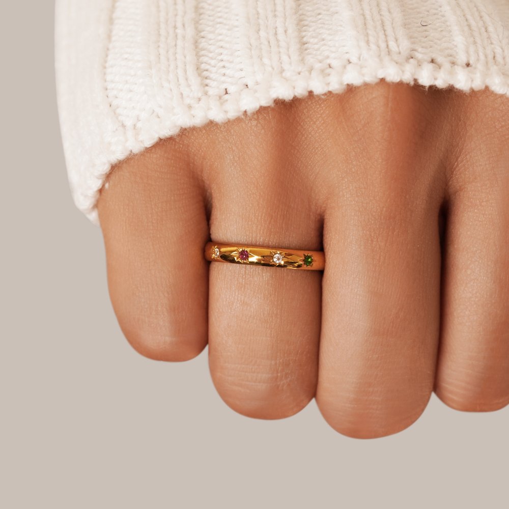 Tali Rainbow Crystal Ring — view 2