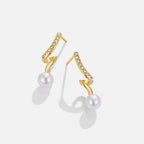 Tamara Pearl Wave Earrings — view 4