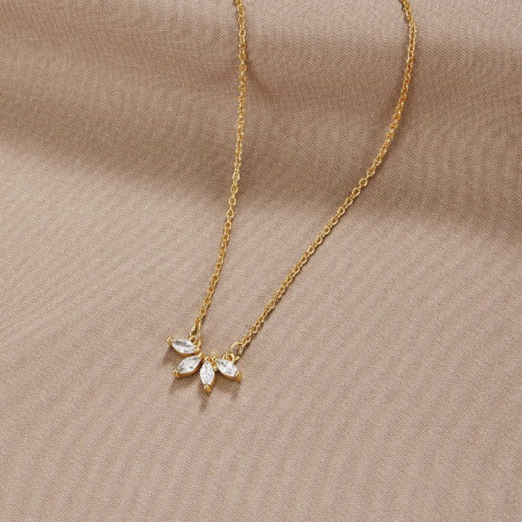 Tiffany Crystal Leaf Pendant Necklace — view 1